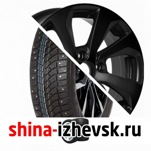 Колесо в сборе Viatti Brina Nordico (V-522) 195/65 R15 T 91 + RST R005 6xR15 4×100 ET40 DIA60.1 Черный полностью матовый в Ижевске